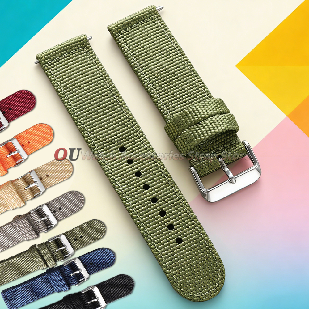 Canvas Strap Watch - Nylon Canvas Strap Quick Release Watch