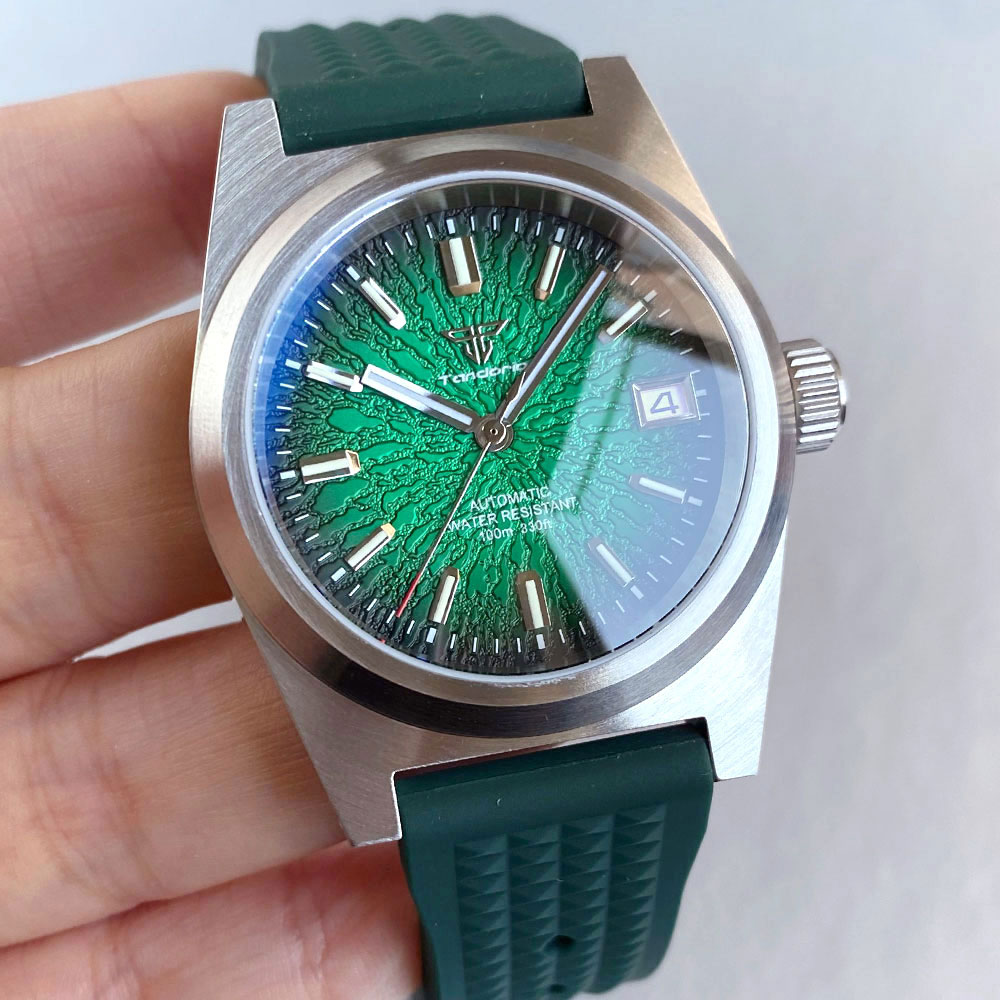 New 38mm Mechanical Watch Men  - Rubber Strap Diver incelemesi ve fiyatı