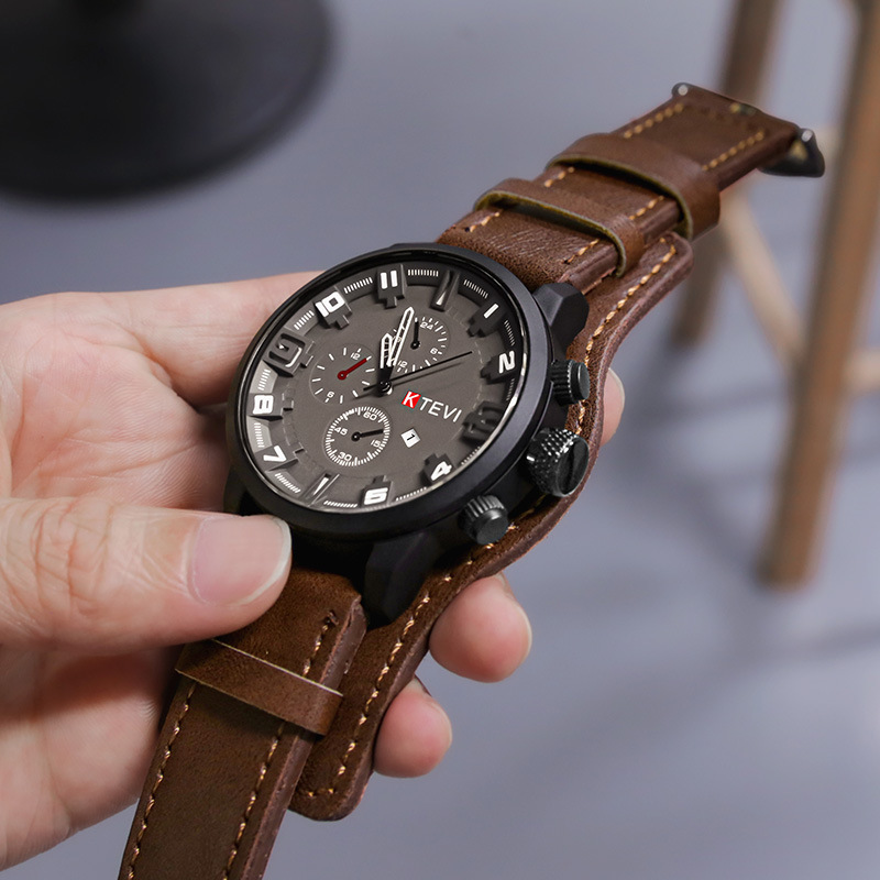 Retro Men's Watches Classic Lu - Leather Watch Band Men incelemesi ve fiyatı