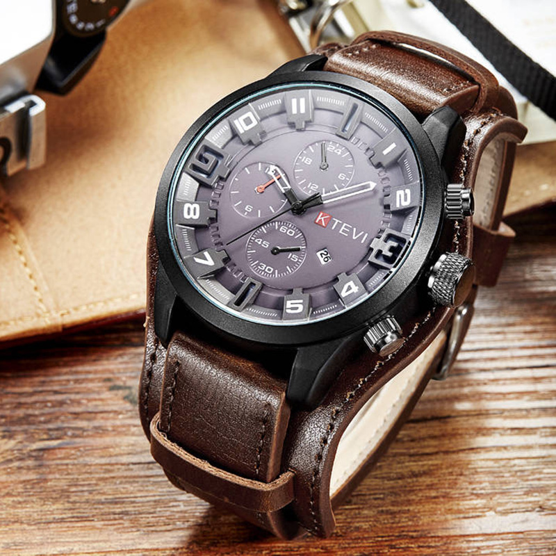 Retro Men's Watches Classic Lu - Leather Watch Band Men incelemesi ve fiyatı