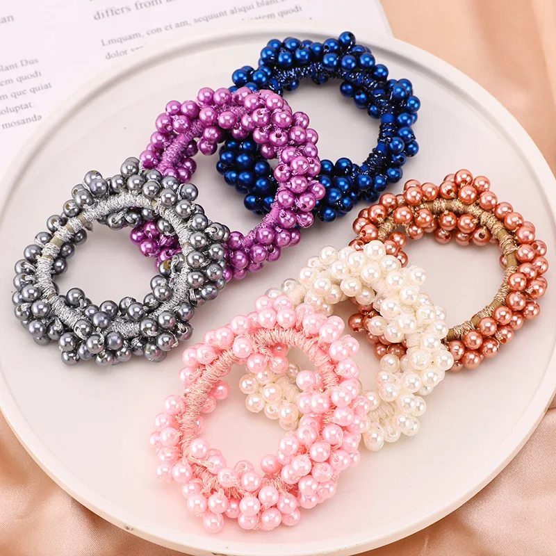 Woman Elegant Pearl Hair Ties  - Silicone Band Women incelemesi ve fiyatı