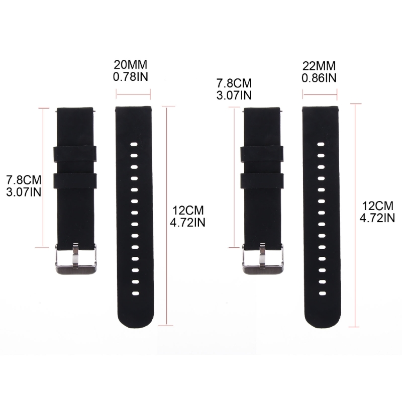 Silicone Strap 20/22mm Soft Qu - Silicone Watch Band 22Mm incelemesi ve fiyatı