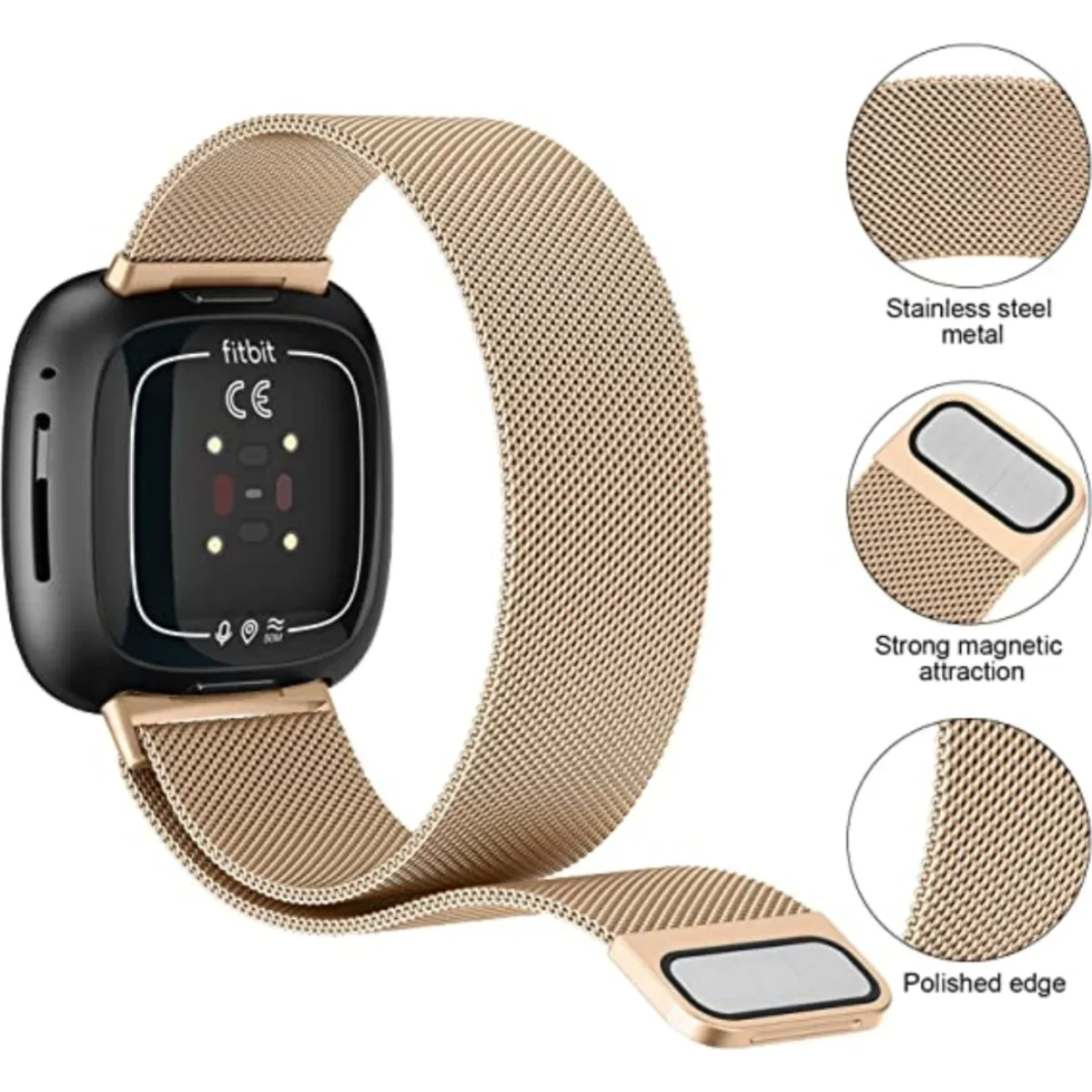 Milanese Strap for Fitbit Vers - Milanese Loop Magnetic incelemesi ve fiyatı