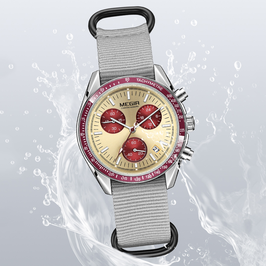 MEGIR New Luxury Men's Watches - Canvas Strap Watch incelemesi ve fiyatı