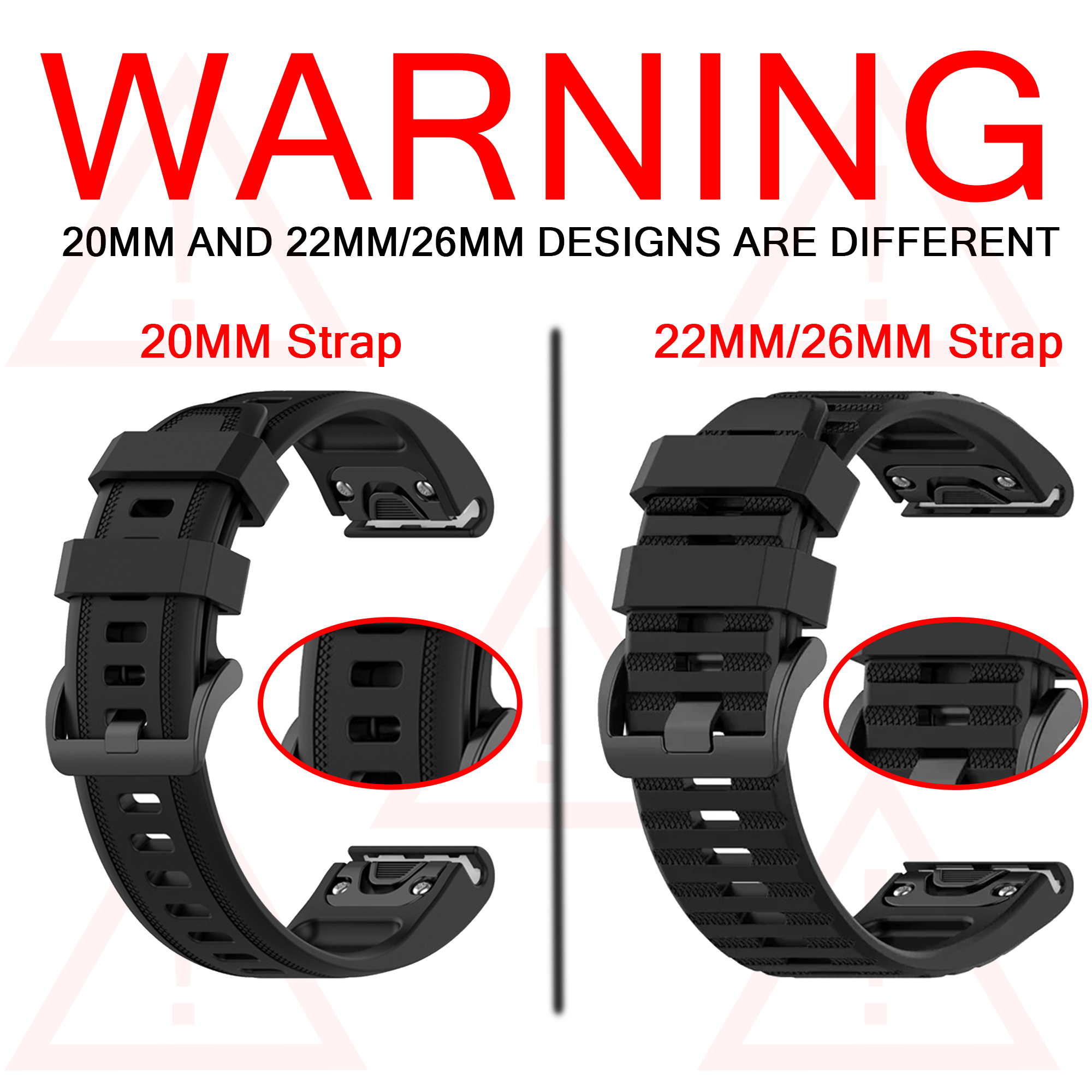 QuickFit 26mm 20mm 22mm Watchb - Silicone Watch Band 22Mm incelemesi ve fiyatı