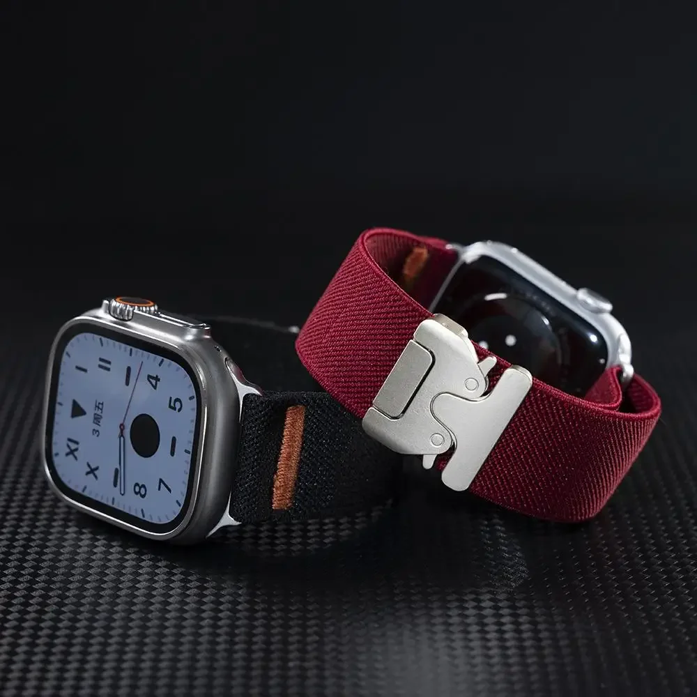 Nylon Strap for Apple Watch ba - Parachute Strap Elastic incelemesi ve fiyatı