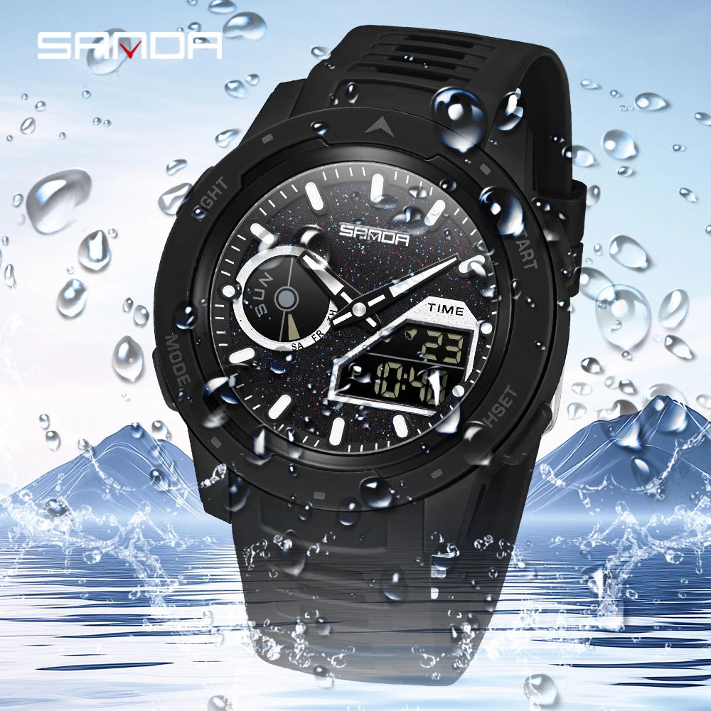 SANDA new men's fluorescent wa - Rubber Strap Diver incelemesi ve fiyatı