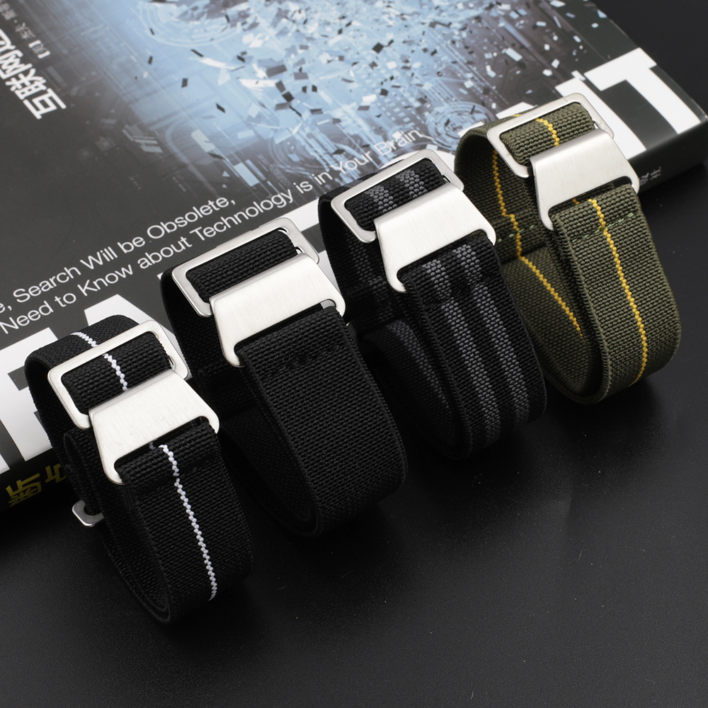 Nylon Watch Band 18mm 20mm 22m - Parachute Strap Elastic incelemesi ve fiyatı