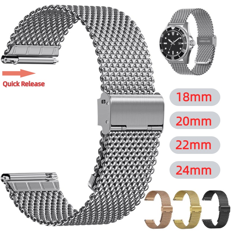 18mm 20mm 22mm 24mm Bands Univ - Mesh Strap Metal incelemesi ve fiyatı