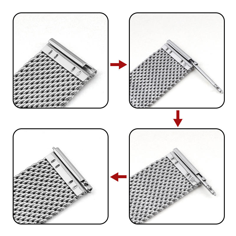 18mm 20mm 22mm 24mm Bands Univ - Mesh Strap Metal incelemesi ve fiyatı