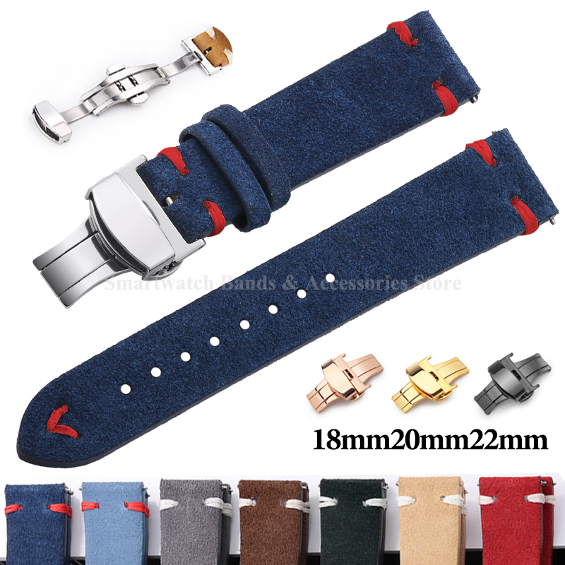 18mm 20mm 22mm Suede Stitching - Suede Strap Watch incelemesi ve fiyatı