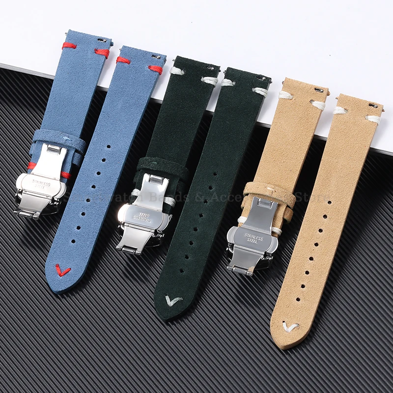 18mm 20mm 22mm Suede Stitching - Suede Strap Watch incelemesi ve fiyatı