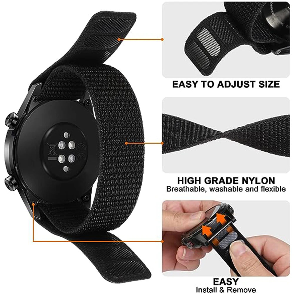 26/22mm Hook Loop Nylon Watch  - Sport Loop Velcro incelemesi ve fiyatı