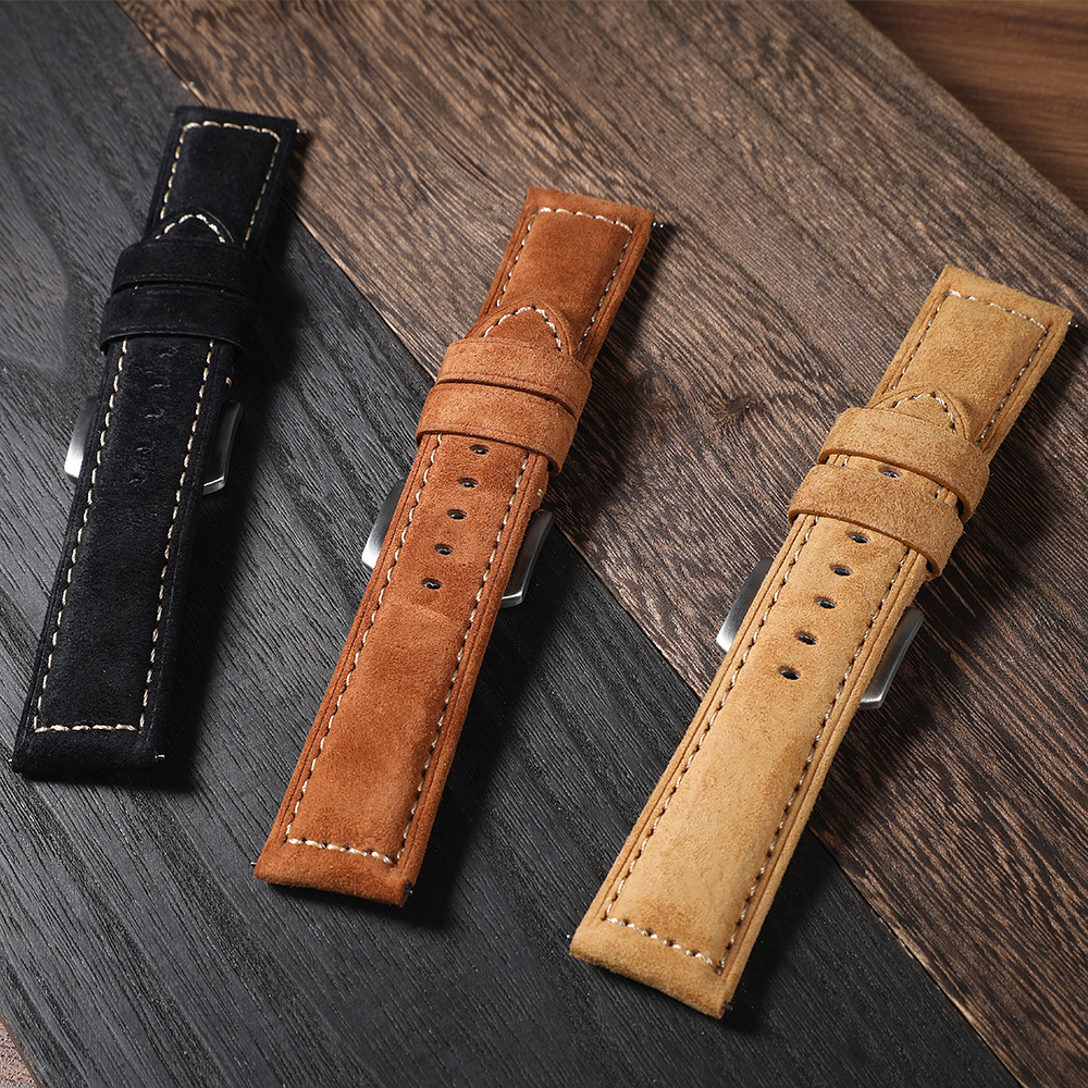 Genuine Suede Watch Strap 22mm - Suede Strap Watch incelemesi ve fiyatı