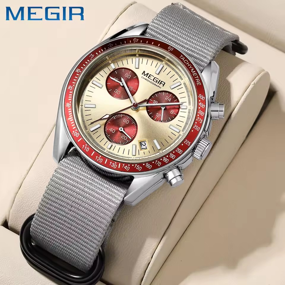 MEGIR 2247 Men's Luxury Quartz - Canvas Strap Watch incelemesi ve fiyatı