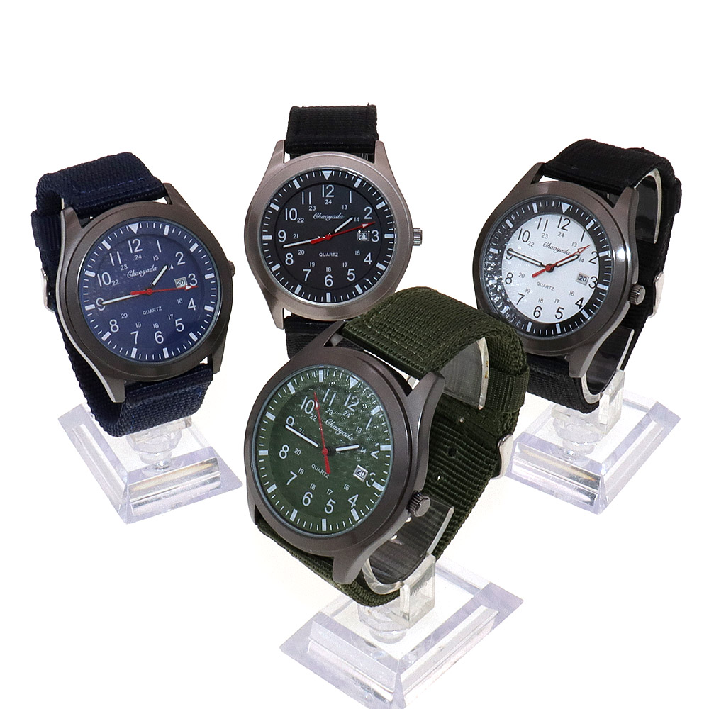 Luxury Men's Quartz Watch Spor - Canvas Strap Watch incelemesi ve fiyatı