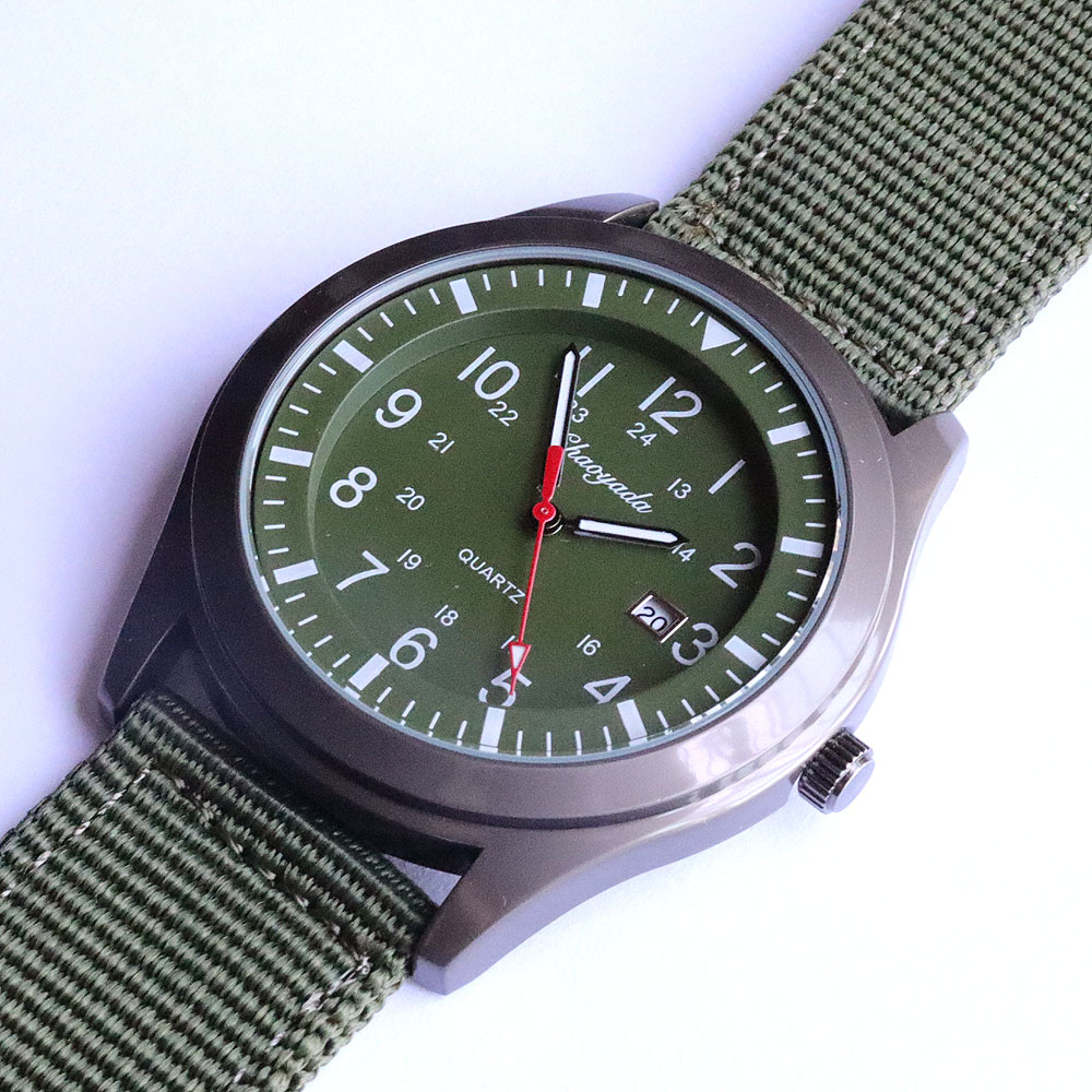 Luxury Men's Quartz Watch Spor - Canvas Strap Watch incelemesi ve fiyatı