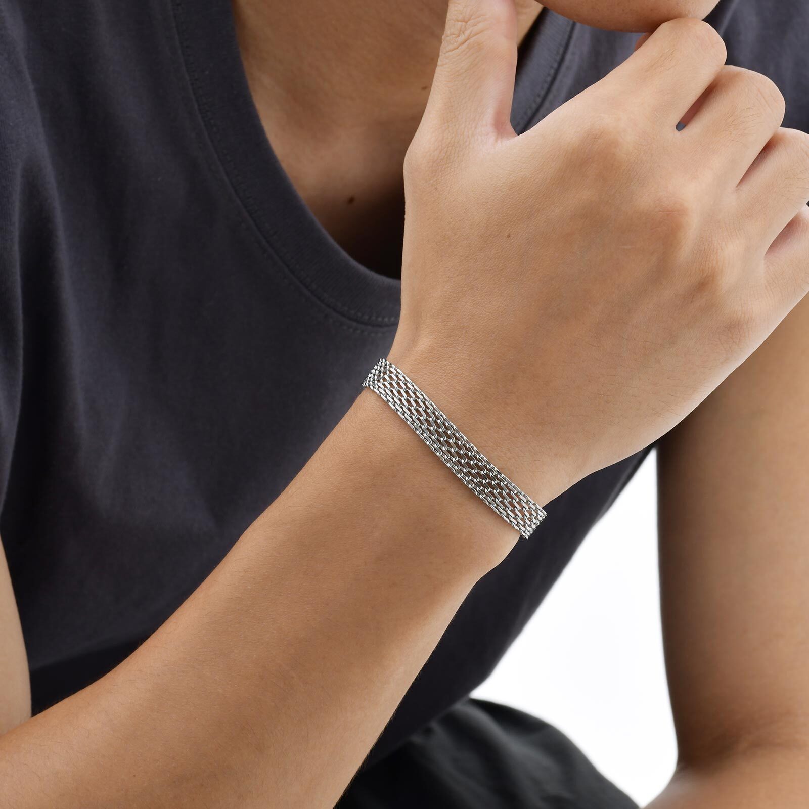 3/8mm Mesh Strap Chain Bracele - Mesh Strap Metal incelemesi ve fiyatı