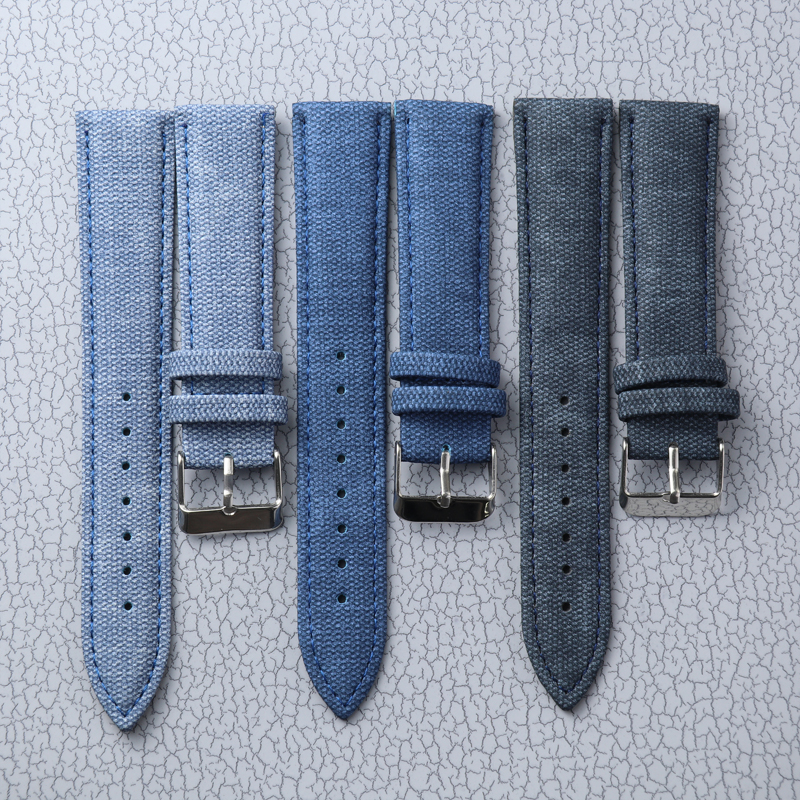 Denim Leather Strap 10mm 12mm  - Canvas Strap Watch incelemesi ve fiyatı