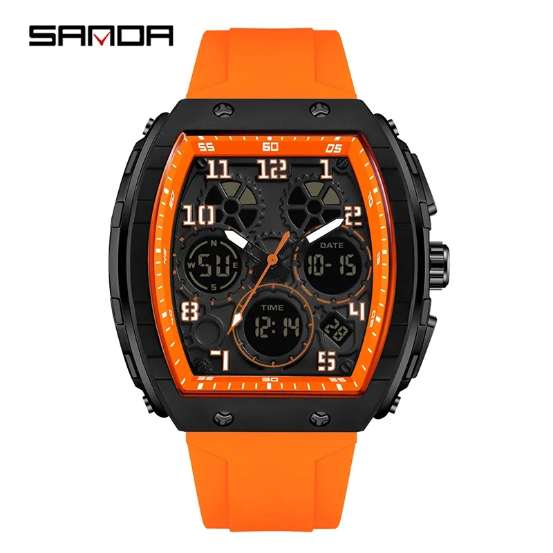 SANDA 6157 New Fashion Men's E - Rubber Strap Diver incelemesi ve fiyatı