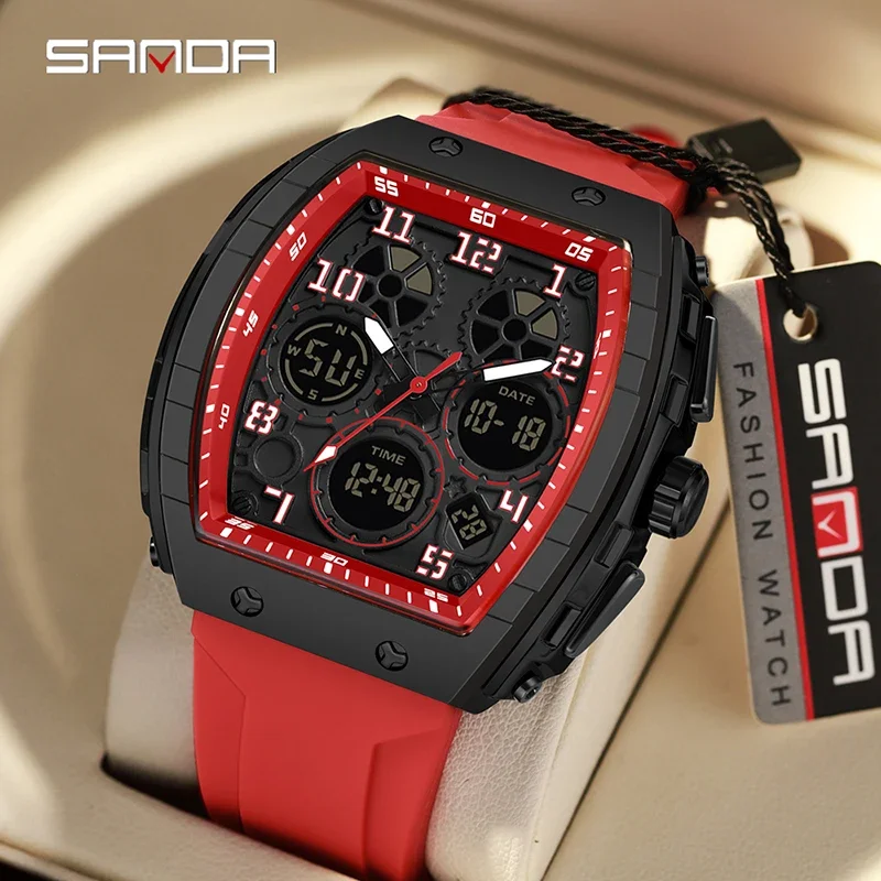 SANDA 6157 New Fashion Men's E - Rubber Strap Diver incelemesi ve fiyatı
