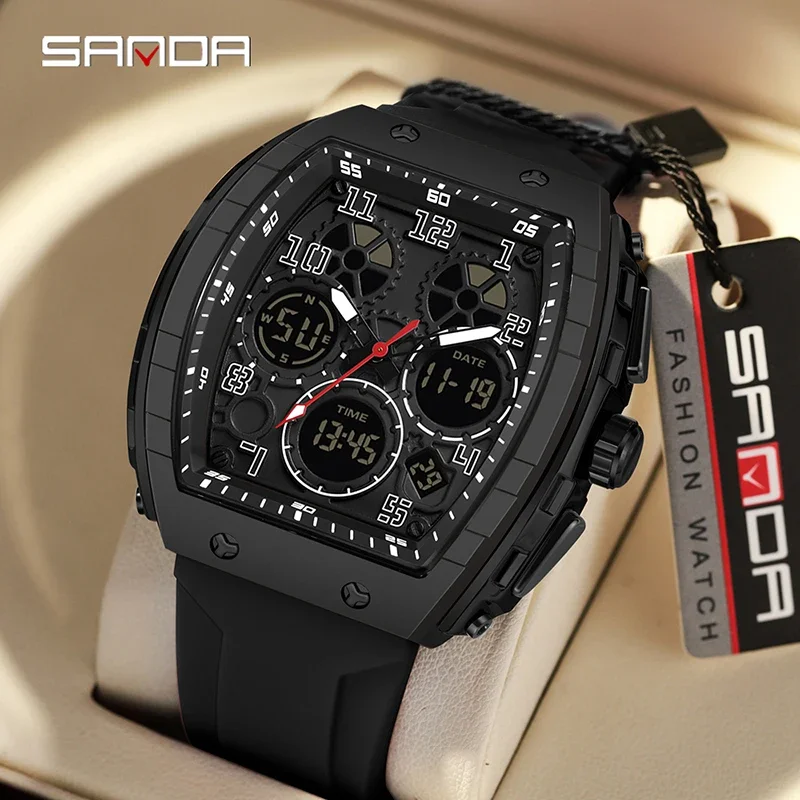SANDA 6157 New Fashion Men's E - Rubber Strap Diver incelemesi ve fiyatı