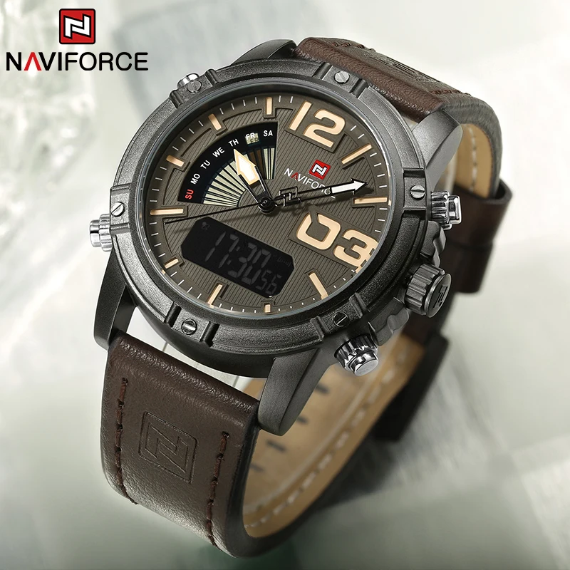 NAVIFORCE Top Brand Men Watch  - Leather Watch Band Men incelemesi ve fiyatı