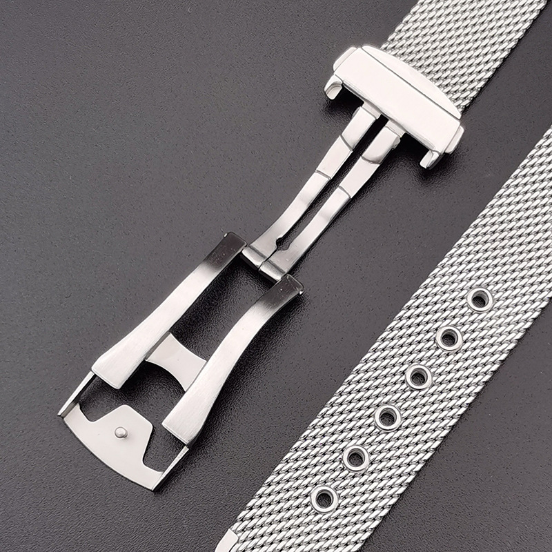 20mm 22mm solid Stainless Stee - Mesh Strap Metal incelemesi ve fiyatı