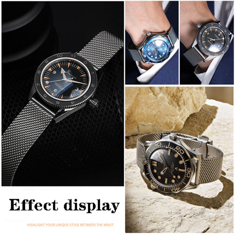 20mm 22mm solid Stainless Stee - Mesh Strap Metal incelemesi ve fiyatı