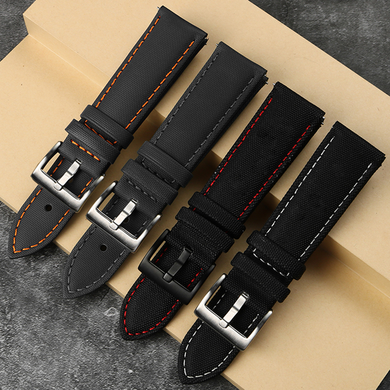 Canvas leather bottom watchban - Leather Strap Quick Release incelemesi ve fiyatı