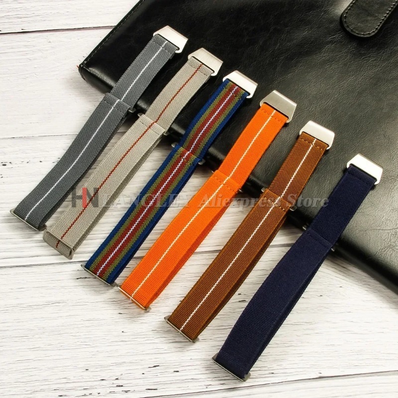 Elastic Nylon Watch Band for S - Parachute Strap Elastic incelemesi ve fiyatı