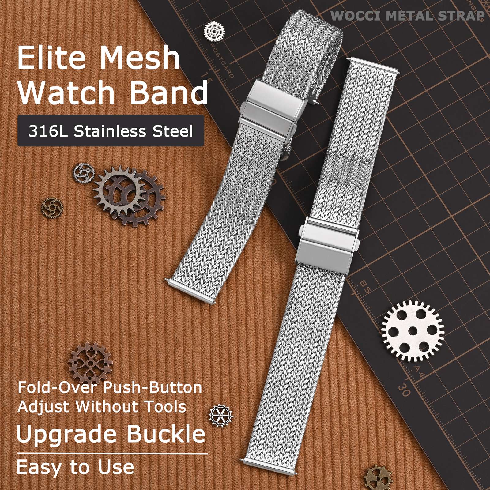 WOCCI Elite Metal Watch Band,  - Mesh Strap Metal incelemesi ve fiyatı