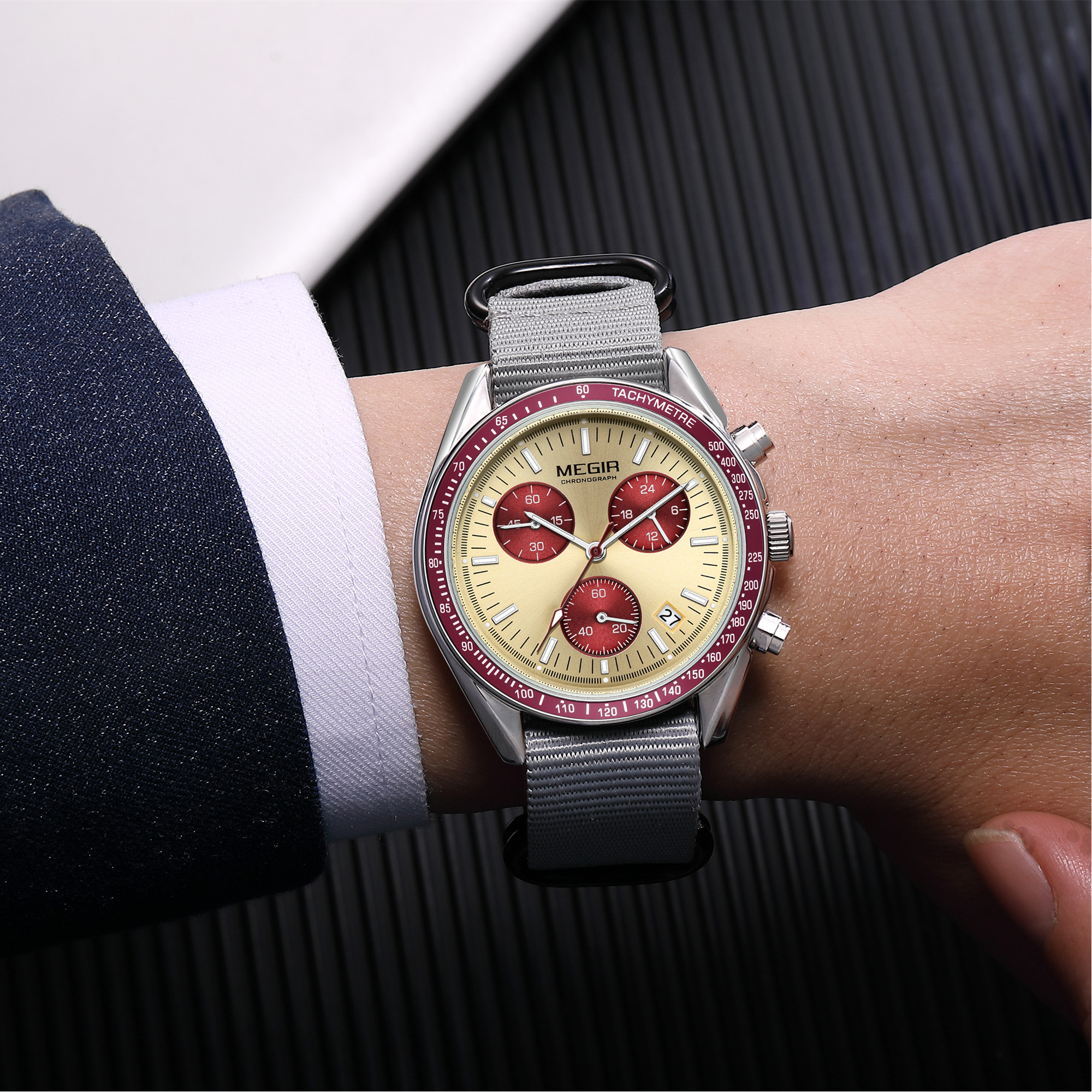MEGIR Chronograph Canvas Strap - Canvas Strap Watch incelemesi ve fiyatı