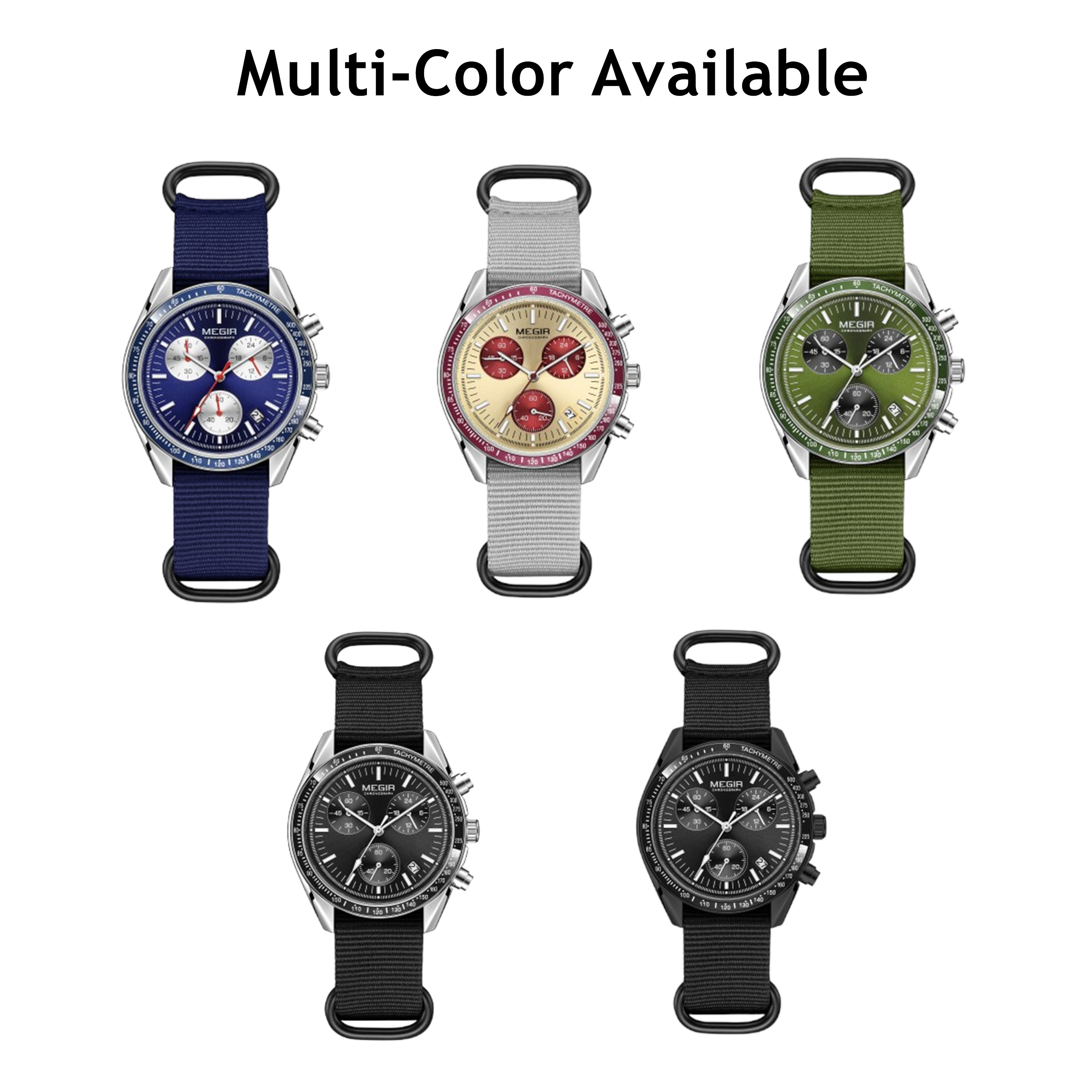 MEGIR Chronograph Canvas Strap - Canvas Strap Watch incelemesi ve fiyatı