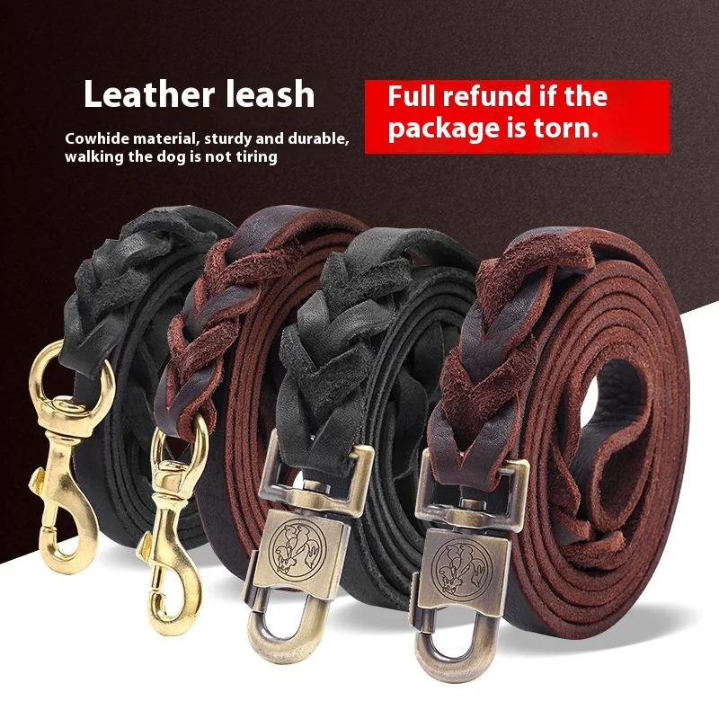 Genuine Leather Dog Leash - To - Leather Strap Quick Release incelemesi ve fiyatı