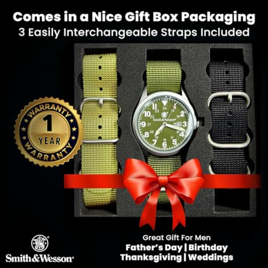 Men's Military Watch, 3 Interc - Canvas Strap Watch incelemesi ve fiyatı