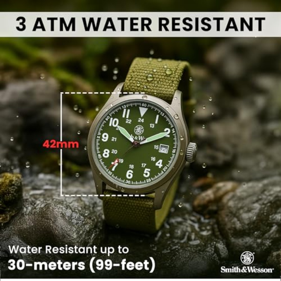 Men's Military Watch, 3 Interc - Canvas Strap Watch incelemesi ve fiyatı