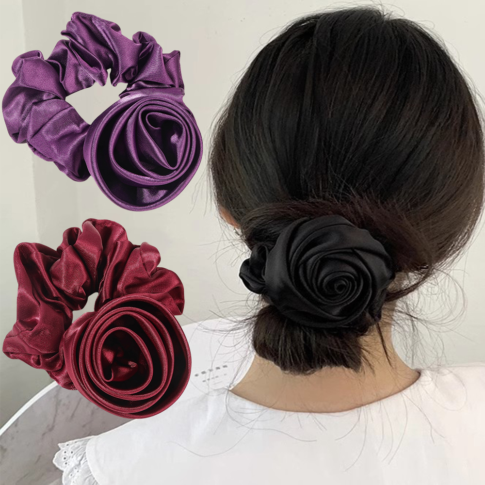 Korean Women Rose Elastic Hair - Silicone Band Women incelemesi ve fiyatı