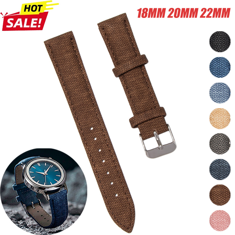 18mm 20mm 22mm Nylon Leather W - Canvas Strap Watch incelemesi ve fiyatı