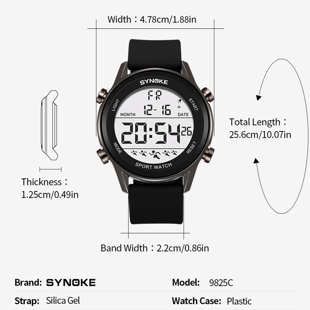 Digital Watches For Men Waterp - Rubber Strap Diver incelemesi ve fiyatı