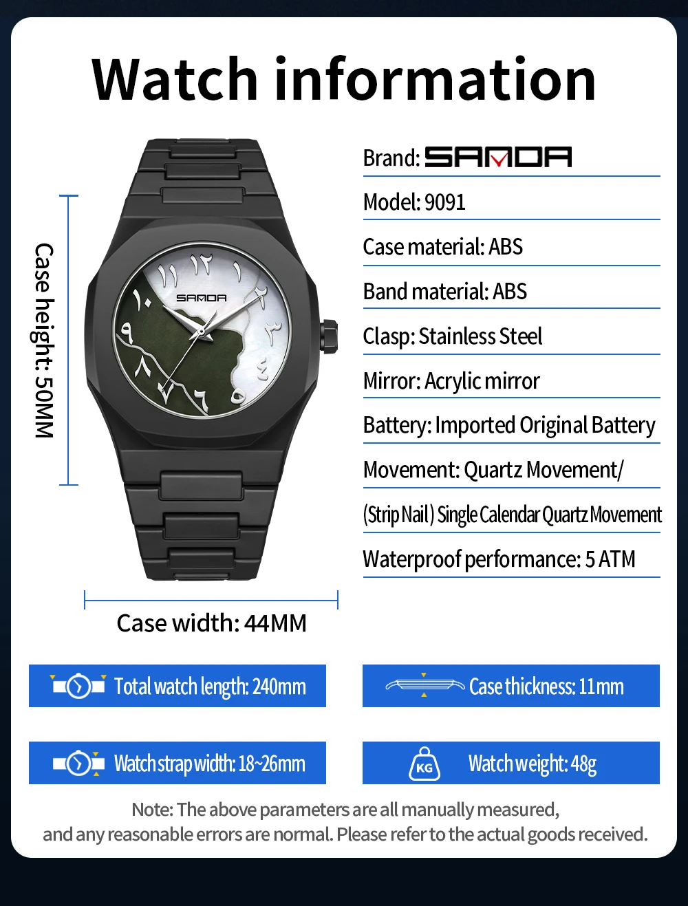 2025 SANDA Fashion Men's and W - Rubber Strap Diver incelemesi ve fiyatı