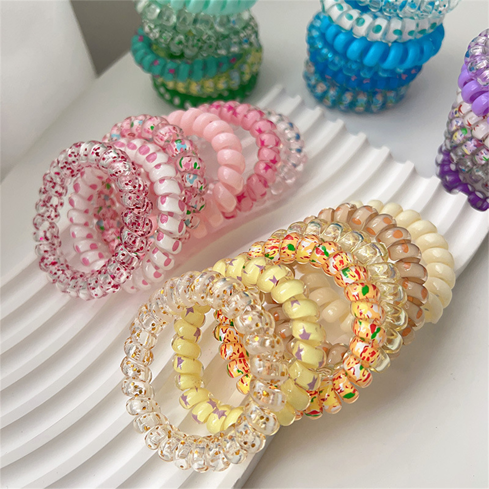 6pcs Sweet Cute Colorful Spira - Silicone Band Women incelemesi ve fiyatı