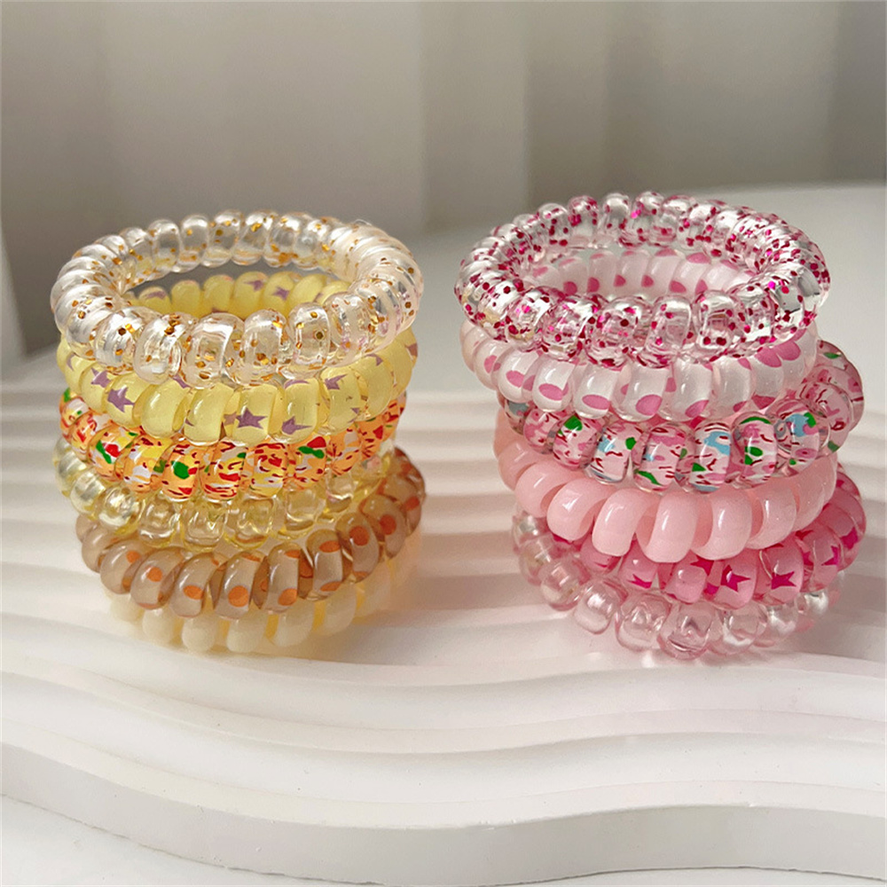 6pcs Sweet Cute Colorful Spira - Silicone Band Women incelemesi ve fiyatı