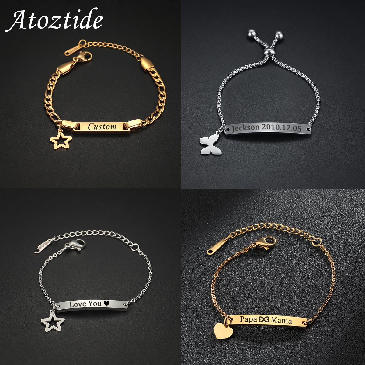 Atoztide Personalized Engrave  - Butterfly Clasp Deployant incelemesi ve fiyatı